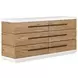 Portico Cuddle Natural and Sienna Queen Upholstered Panel Bedroom Set
