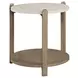 Elements Toffee Stone Top End Table