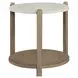 Elements Toffee Stone Top End Table