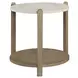 Elements Toffee Stone Top End Table