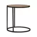 Elements Toffee Metal and Wood Top Chairside Table