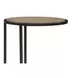 Elements Toffee Metal and Wood Top Chairside Table