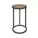 Elements Toffee Metal and Wood Top Chairside Table
