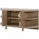 Elements Toffee Curved 2 Door Console Table with Marble Top