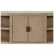 Elements Toffee Curved 2 Door Console Table with Marble Top