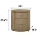 Elements Toffee Oval Nightstand