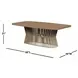 Elements Toffee Rope Pedestal Extendable Dining Table