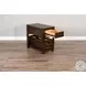 Cozy Luxe Dark Brown 1 Drawer Rectangular Chair Side Table
