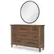 Artisans Place Vintage Pine and Ironwood Round Dresser Mirror