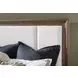 Artisans Place Brown and Beige King Upholstered Panel Bed