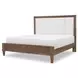 Artisans Place Brown and Beige King Upholstered Panel Bed