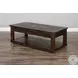 Ember Grace Dark Brown 48" Rectangular Coffee Table with Casters
