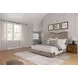 Blue Mallee Beige and Brown Queen Upholstered Panel Bed