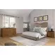 Blue Mallee Beige and Brown Queen Upholstered Panel Bed