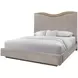 Blue Mallee Beige and Brown Queen Upholstered Panel Bed