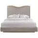 Blue Mallee Beige and Brown Queen Upholstered Panel Bed