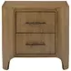 Blue Mallee Brown 2 Drawer Nightstand with USB Charging