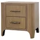 Blue Mallee Brown 2 Drawer Nightstand with USB Charging