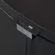 Blue Mallee Dark Brown 3 Drawer Oval Nightstand with USB Charging