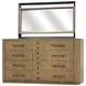 Blue Mallee Brown 12 Drawer Large Dresser