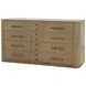 Blue Mallee Brown 12 Drawer Large Dresser