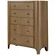 Blue Mallee Brown 5 Drawer Chest