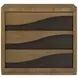 Blue Mallee Brown and Black 3 Drawer Bachelors Chest