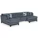 Maxon Place Navy 3 Piece Sectional with Chaise