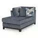 Maxon Place Navy 3 Piece Sectional with Chaise