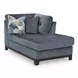 Maxon Place Navy 3 Piece Sectional with Chaise