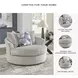 Maxon Place Stone Oversized Swivel Accent Chair