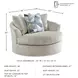 Maxon Place Stone Oversized Swivel Accent Chair