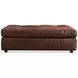 Nest Brown Leather Upholstered Rectangular Ottoman