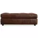 Nest Brown Leather Upholstered Rectangular Ottoman