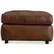 Nest Brown Leather Upholstered Rectangular Ottoman