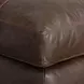Nest Brown Leather Upholstered Rectangular Ottoman