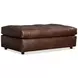 Nest Brown Leather Upholstered Rectangular Ottoman