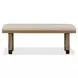 Tristan Swiss Coffee Upholstered Dining Bench