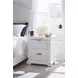 Heritage Coast Coastal White 2 Drawer Nightstand with USB Charging and Puck Light