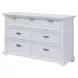 Heritage Coast Coastal White 7 Drawer Dresser and Arched Mirror