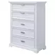 Heritage Coast Coastal White 5 Drawer Chest