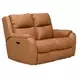 Marquis Caramel Leather 62" Reclining Loveseat