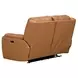 Marquis Caramel Leather 62" Reclining Loveseat
