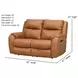 Marquis Caramel Leather 62" Reclining Loveseat