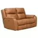 Marquis Caramel Leather 62" Power Reclining Loveseat with Power Headrest and USB Charging