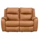 Marquis Caramel Leather 62" Power Reclining Loveseat with Power Headrest and USB Charging