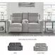 Barnsana Ash 76" Power Reclining Console Loveseat
