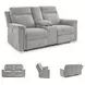 Barnsana Ash 76" Power Reclining Console Loveseat