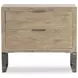 Tribeca Brown 2 Drawer Nightstand With Sled Base