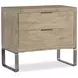 Tribeca Brown 2 Drawer Nightstand With Sled Base